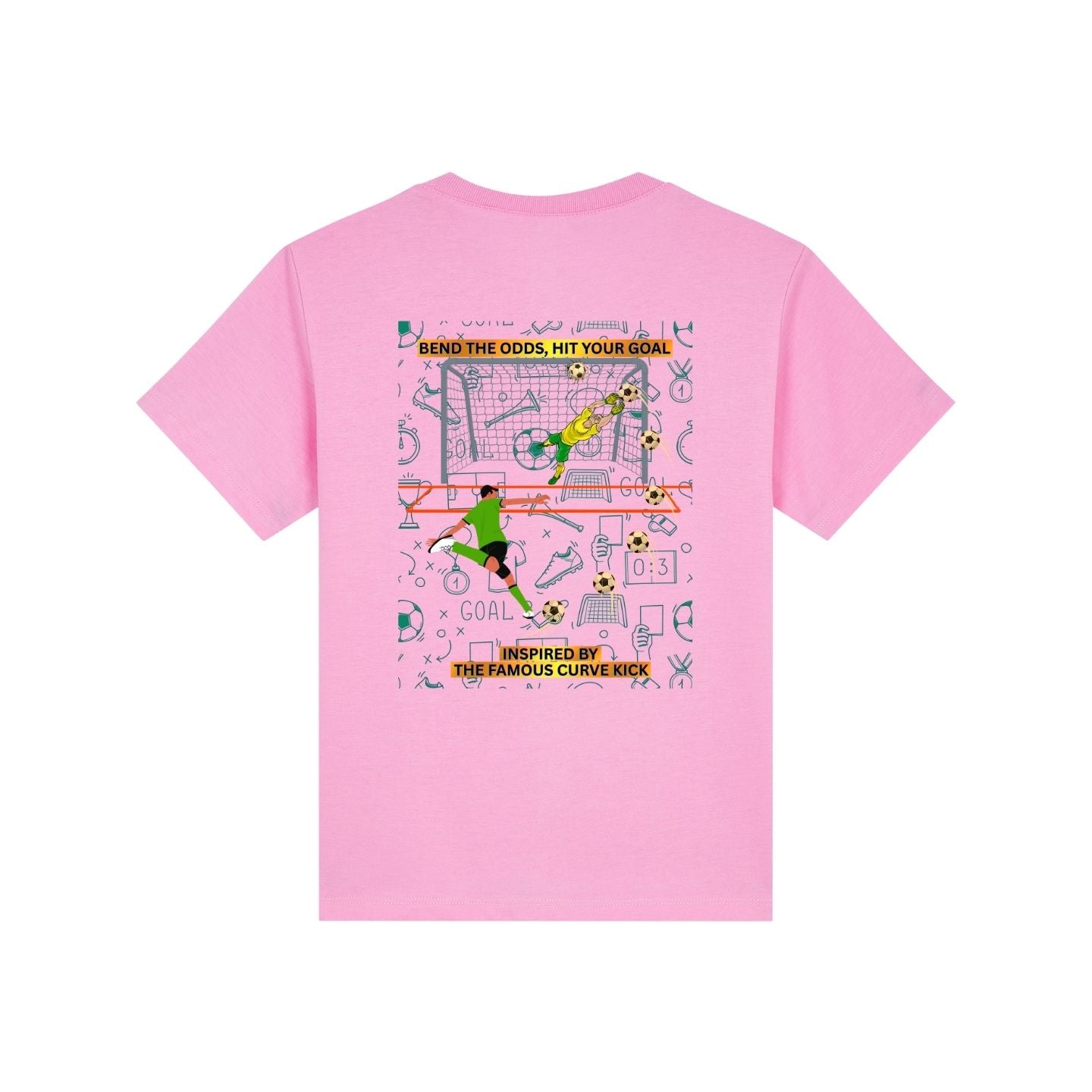 Kids Football T-shirt - Curve Kick Design