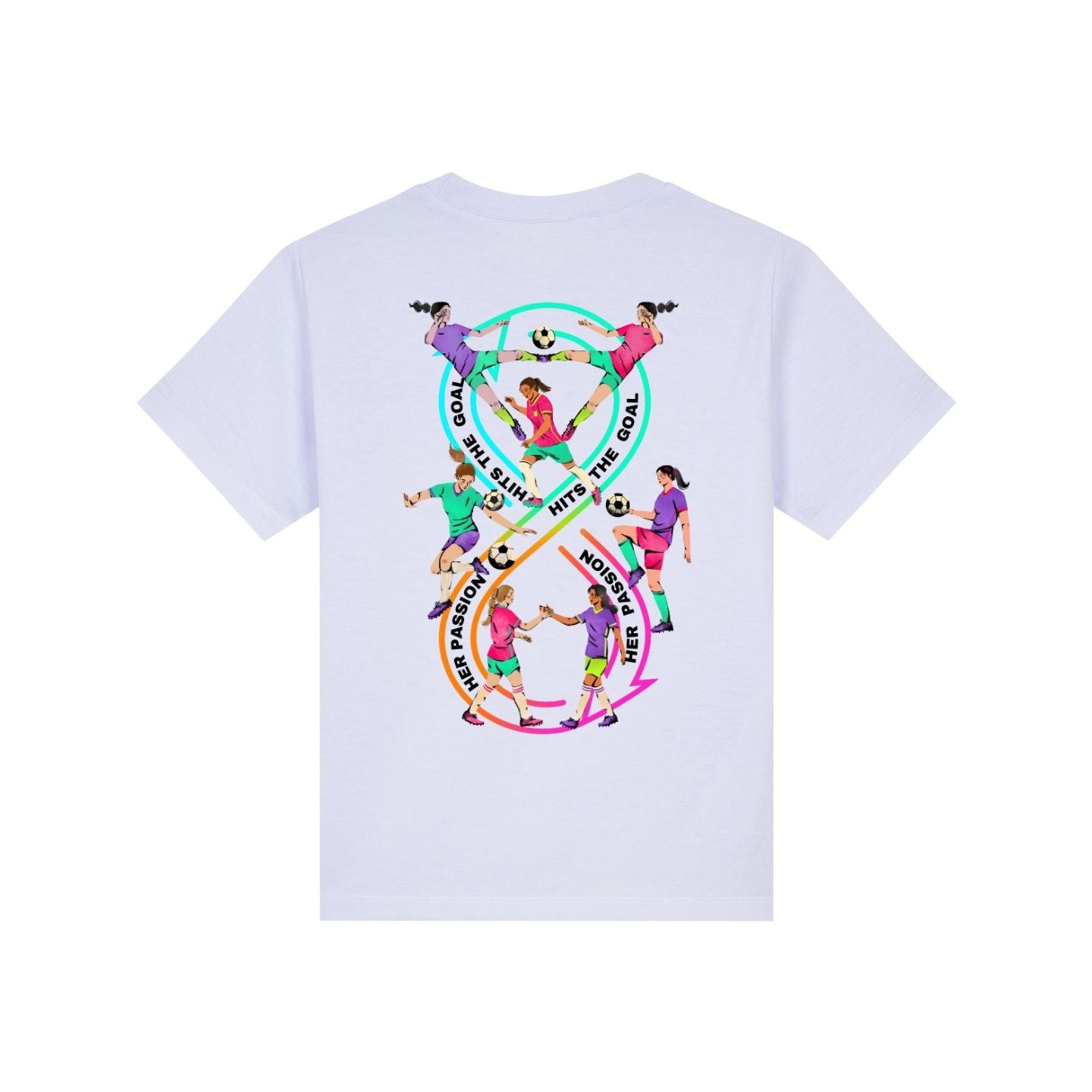 Kids Football T-shirt - Her Passion Hits the Goal