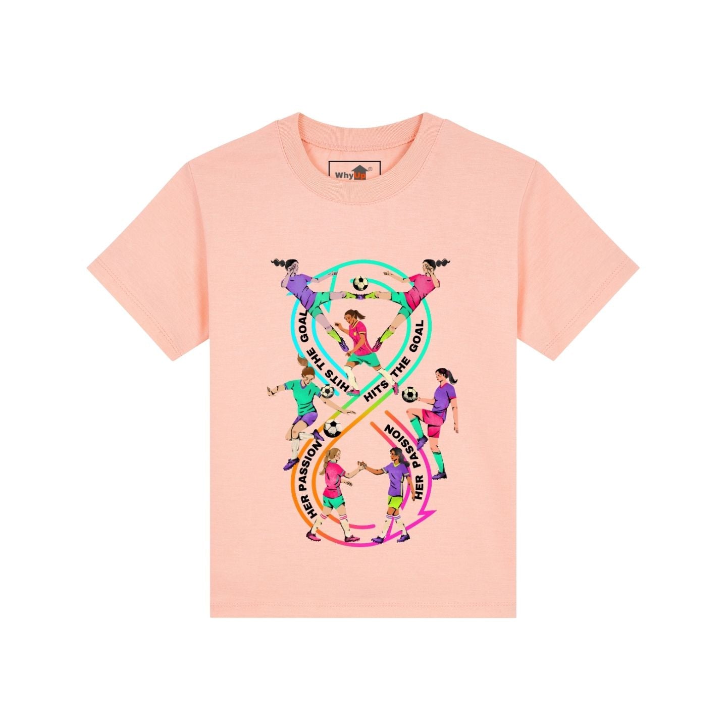 Kids Football T-shirt - Her Passion Hits the Goal