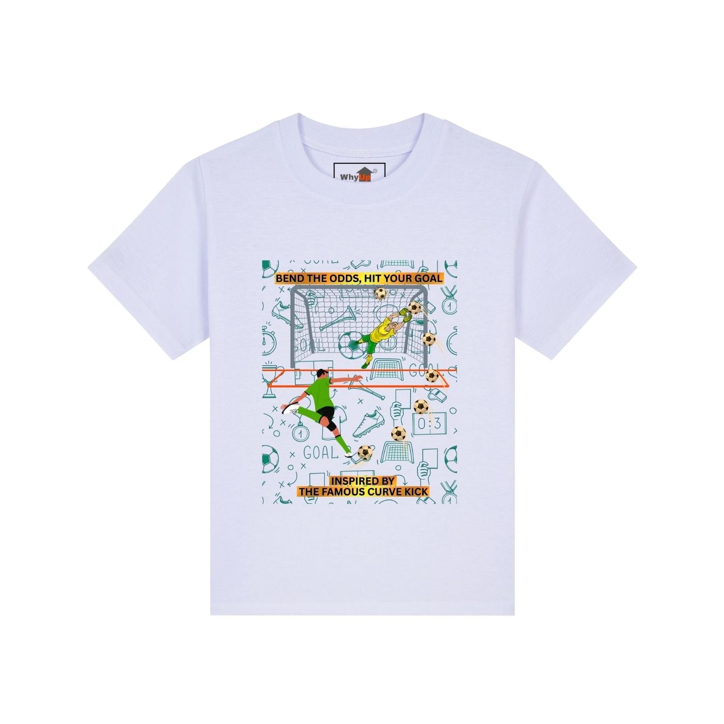 Kids Football T-shirt - Curve Kick Design