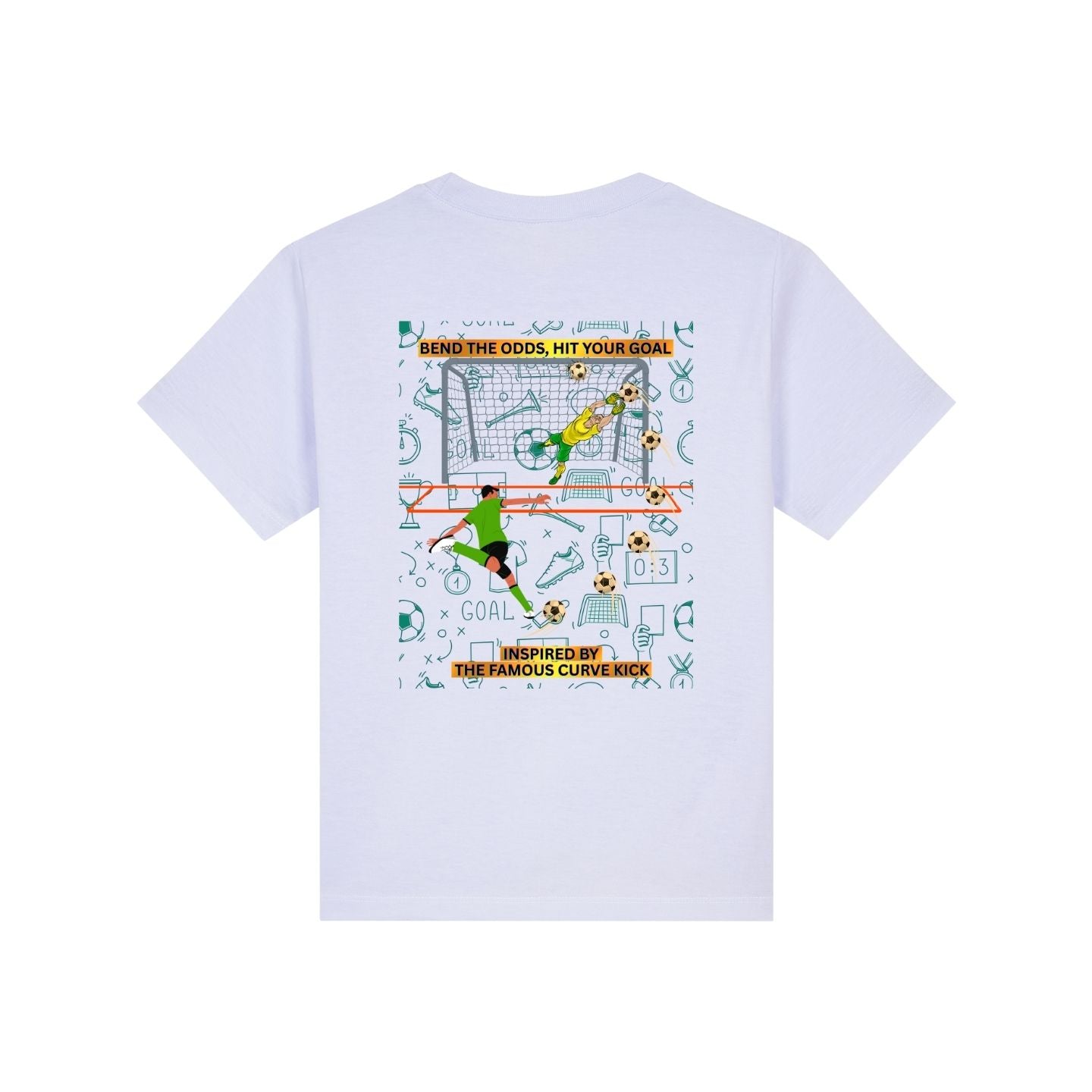 Kids Football T-shirt - Curve Kick Design