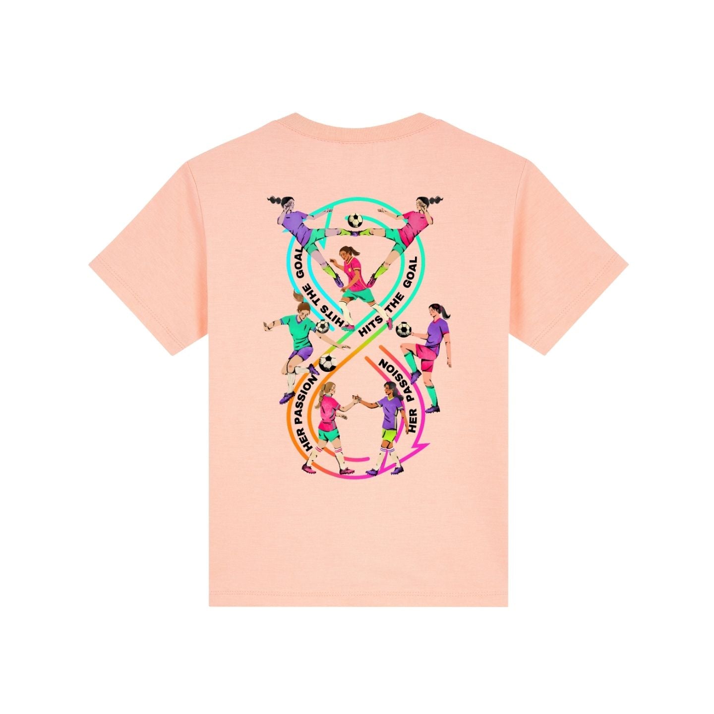 Kids Football T-shirt - Her Passion Hits the Goal