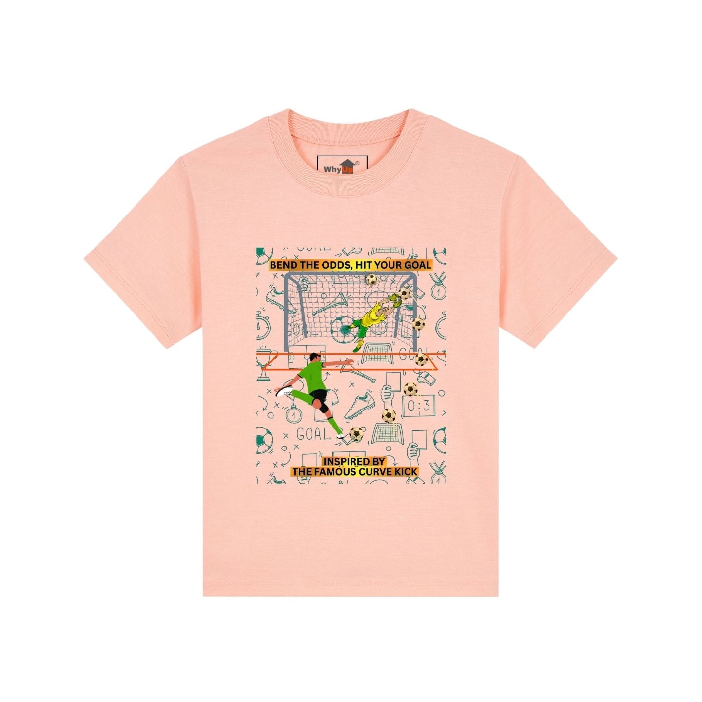 Kids Football T-shirt - Curve Kick Design