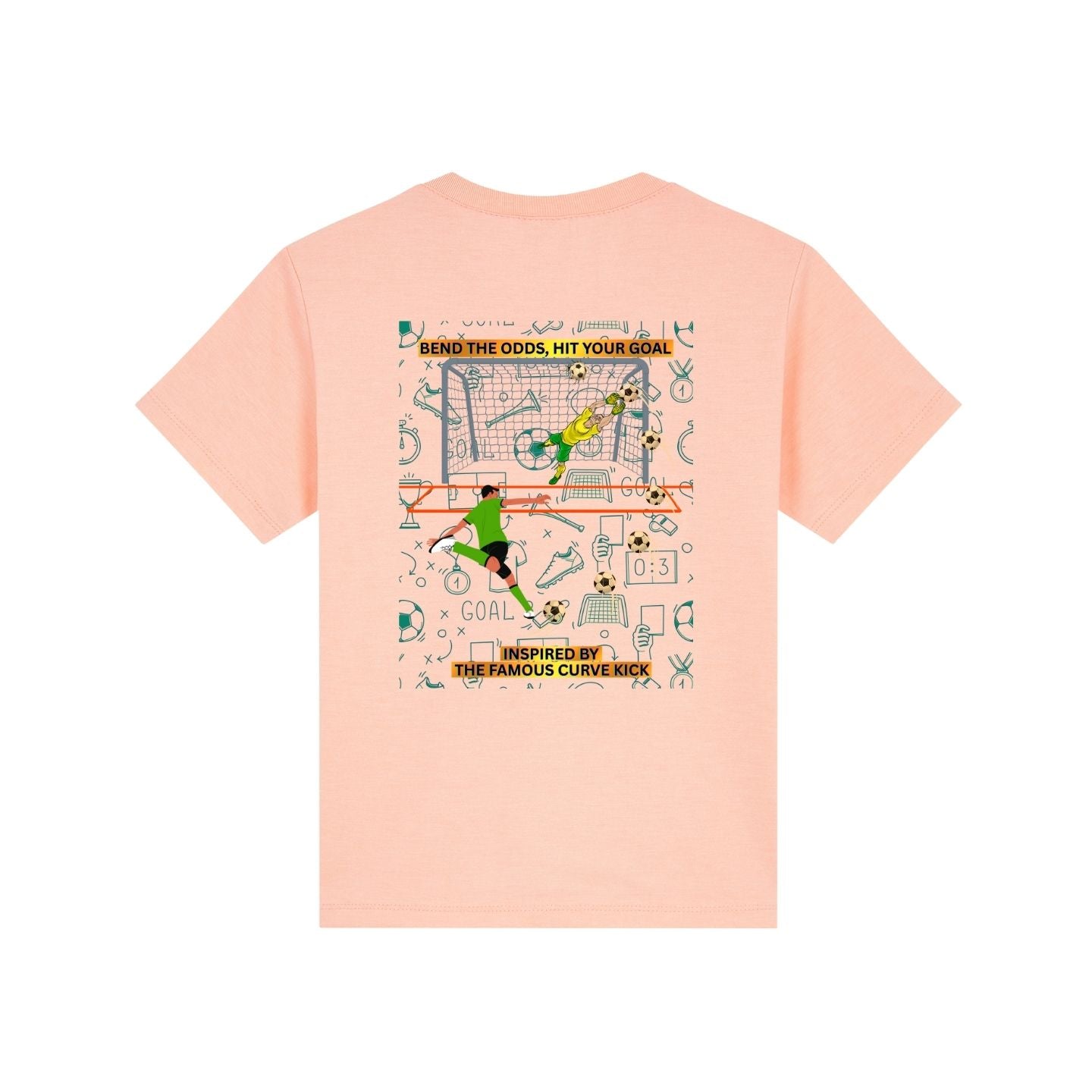 Kids Football T-shirt - Curve Kick Design