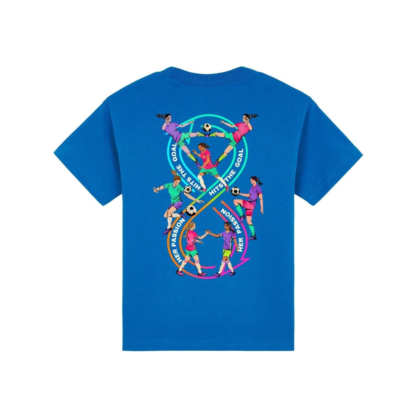 Kids Football T-shirt - Her Passion Hits the Goal