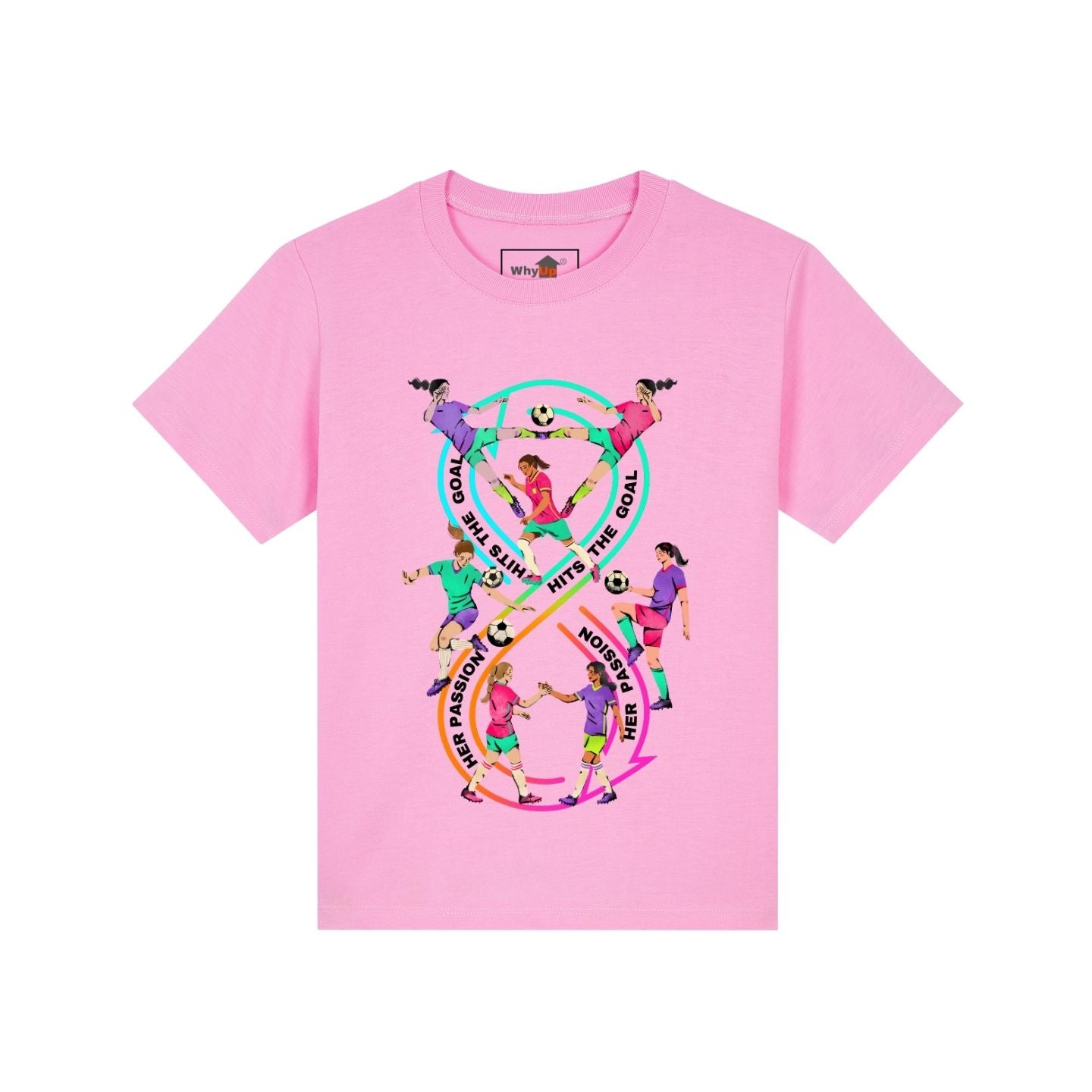 Kids Football T-shirt - Her Passion Hits the Goal