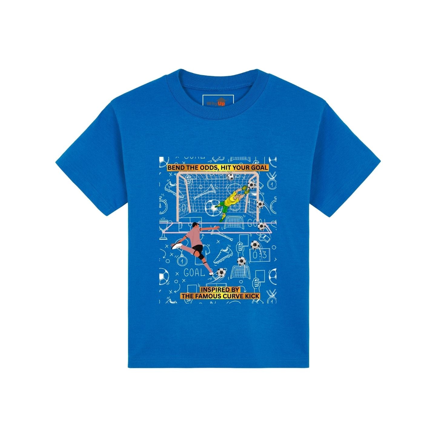 Kids Football T-shirt - Curve Kick Design