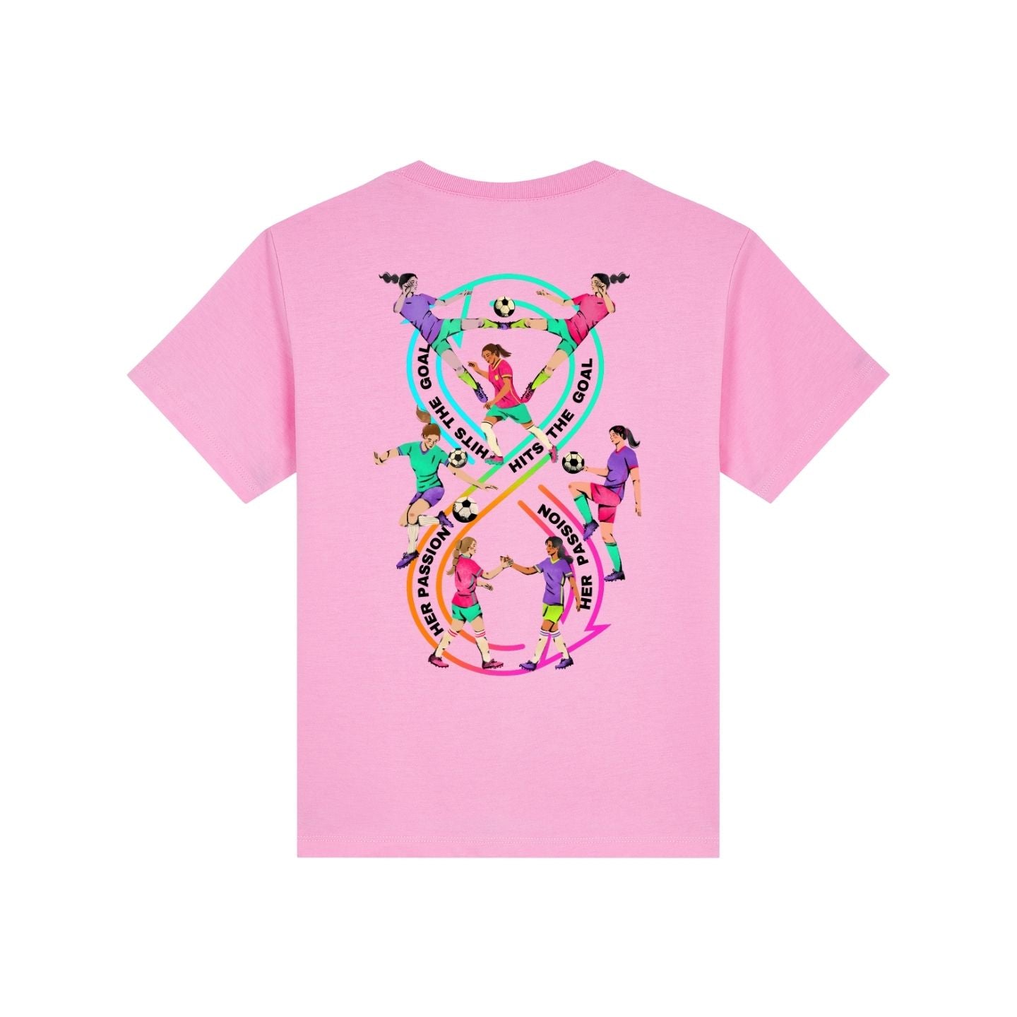 Kids Football T-shirt - Her Passion Hits the Goal