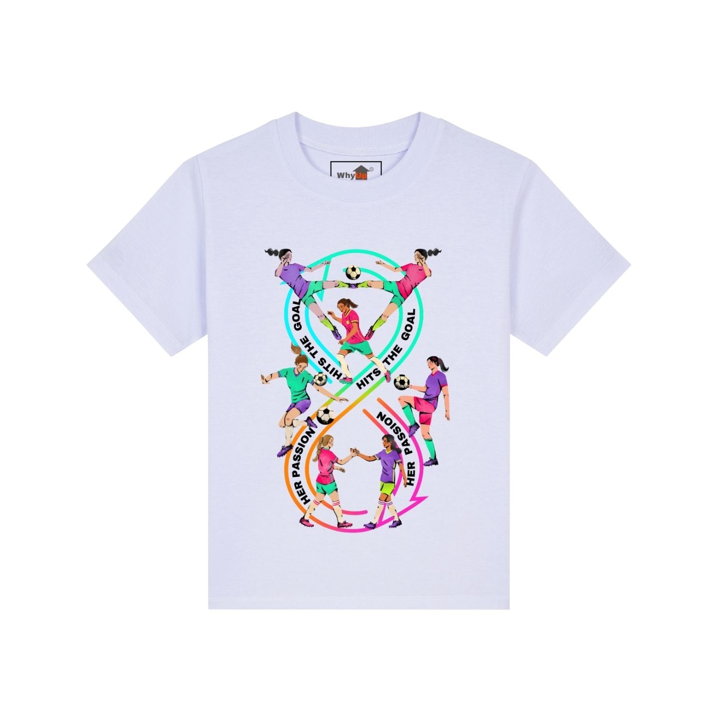 Kids Football T-shirt - Her Passion Hits the Goal
