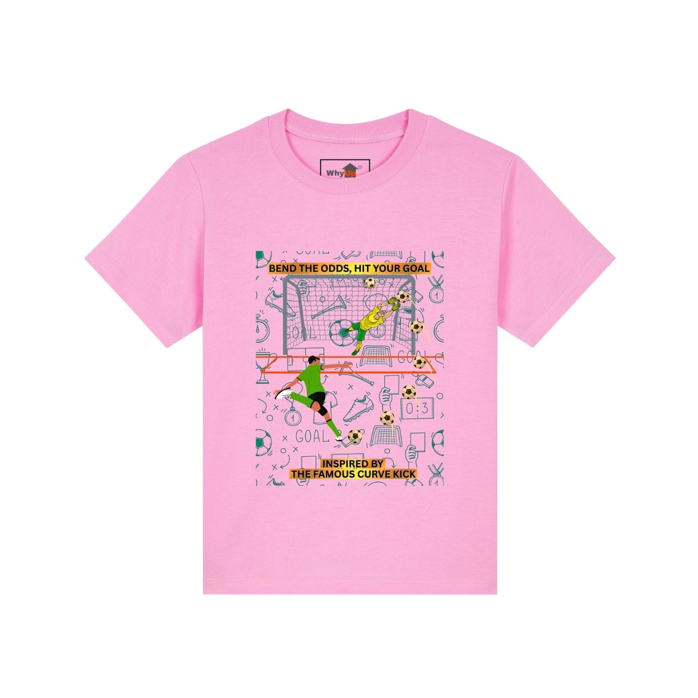 Kids Football T-shirt - Curve Kick Design