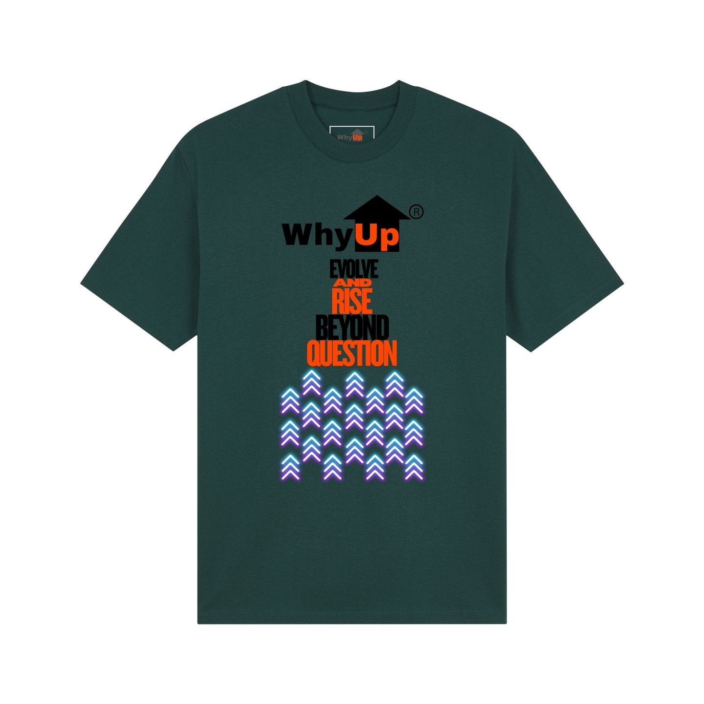 Standard Fit Unisex Tee | WhyUp Shirt Evolve and Rise Beyond Question