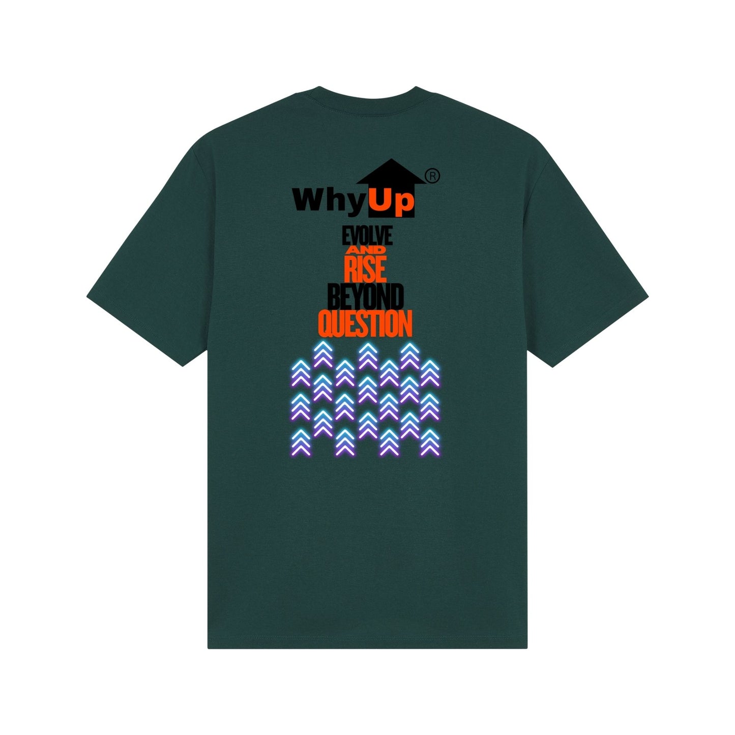 Standard Fit Unisex Tee | WhyUp Shirt Evolve and Rise Beyond Question