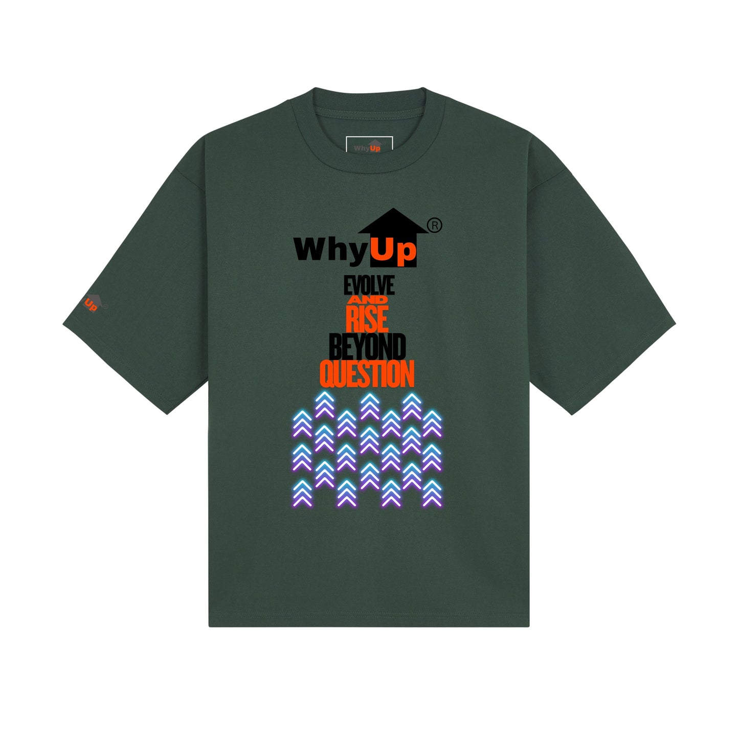 Boxy Fit Tee | WhyUp Shirt Evolve and Rise Beyond Question
