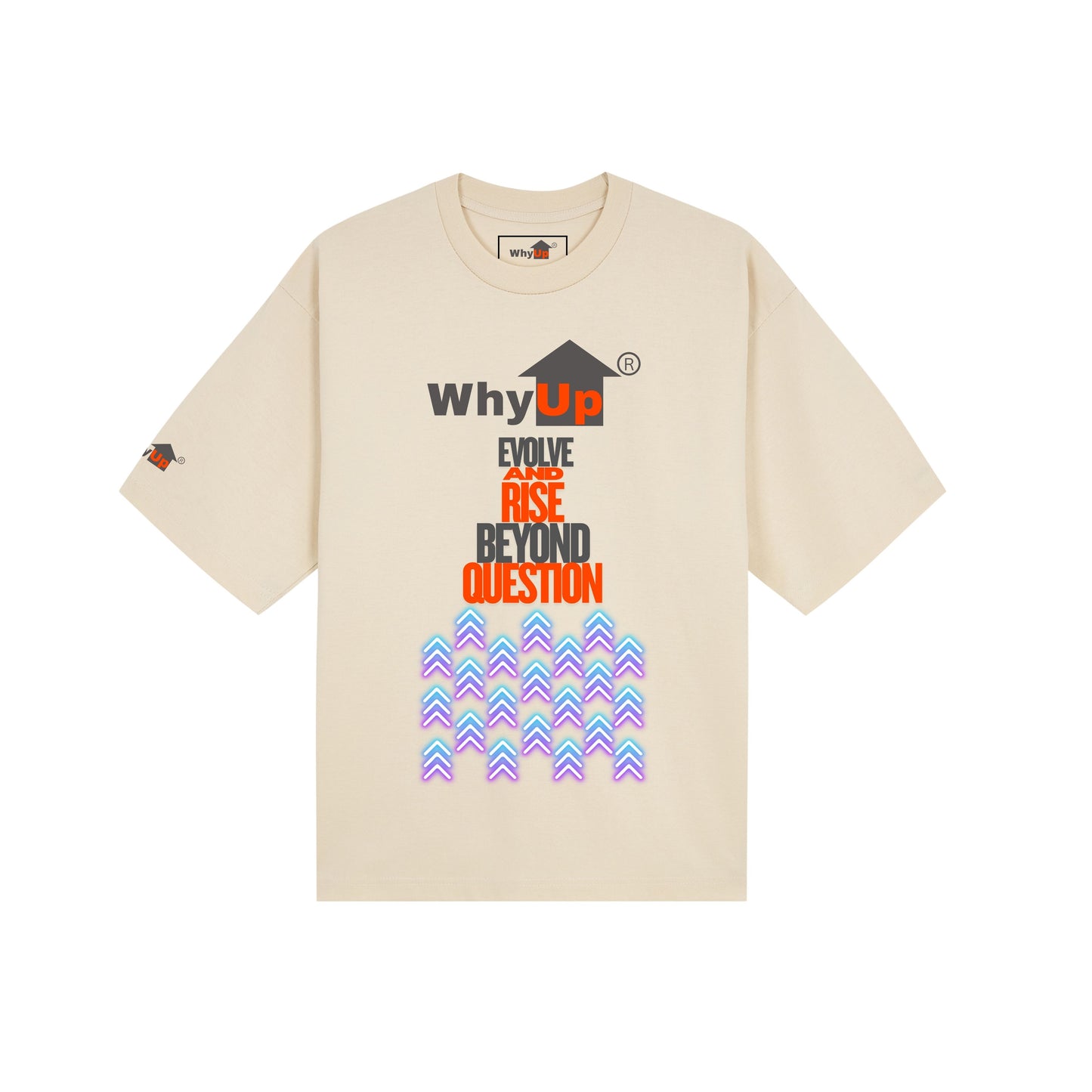 Boxy Fit Tee | WhyUp Shirt Evolve and Rise Beyond Question