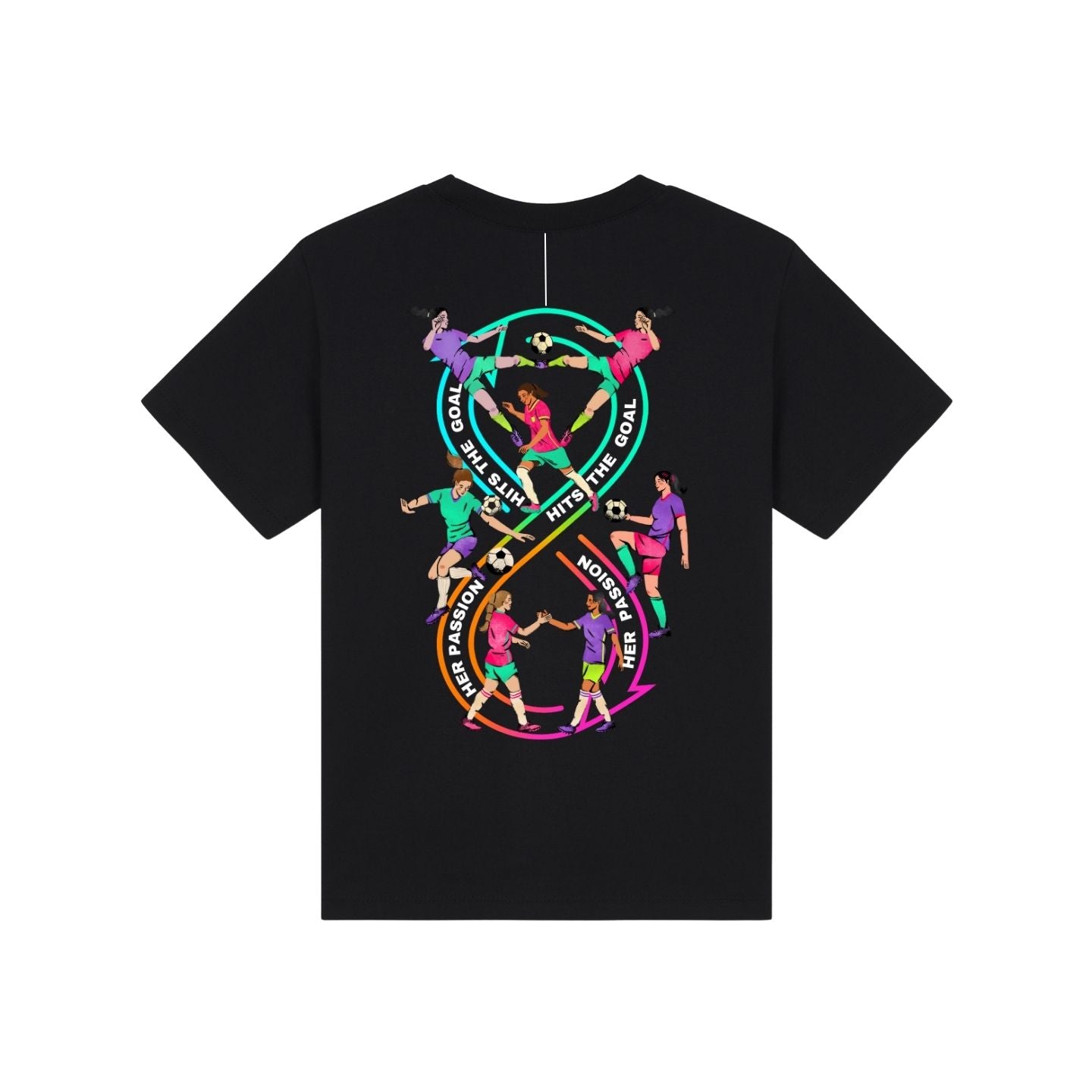 Kids Football T-shirt - Her Passion Hits the Goal