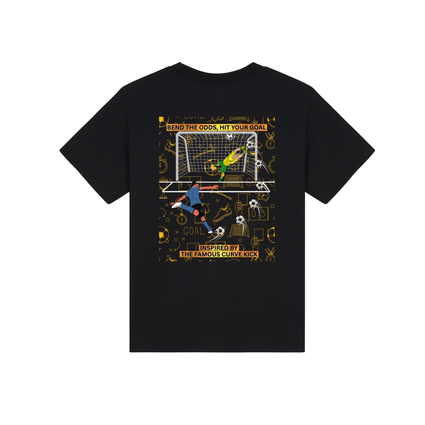 Kids Football T-shirt - Curve Kick Design