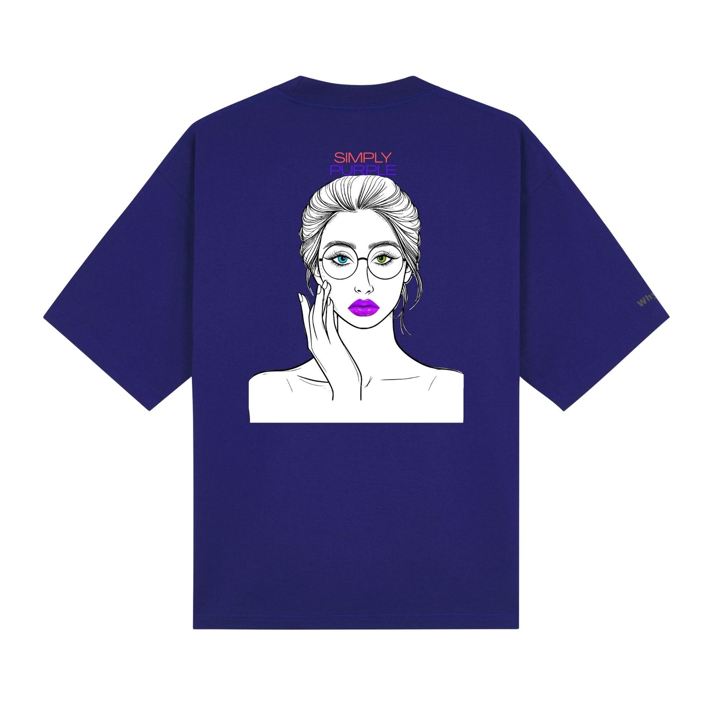Premium Unisex T-shirt - Woman with purple lips, traditionally purple linked to power, wisdom, creativity and transformation.