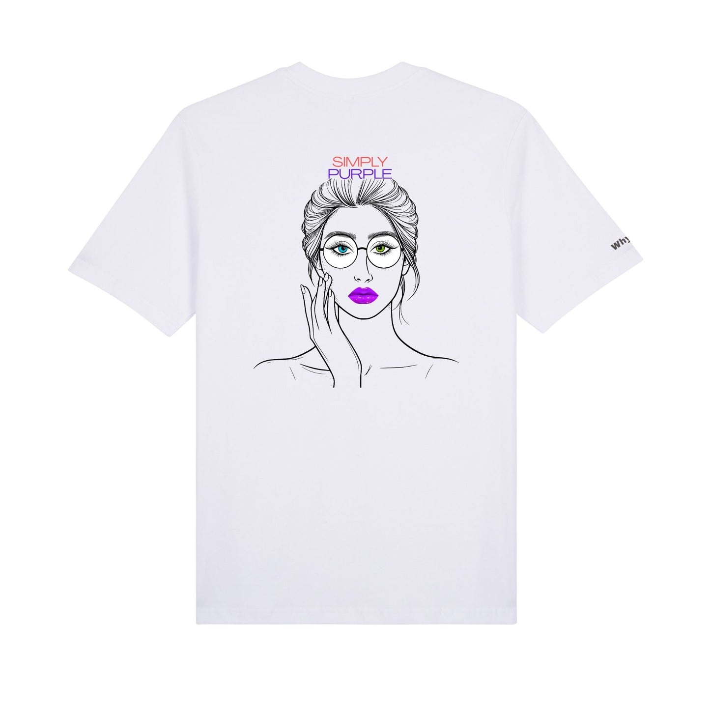 Premium Unisex T-shirt - Woman with purple lips, traditionally purple linked to power, wisdom, creativity and transformation.