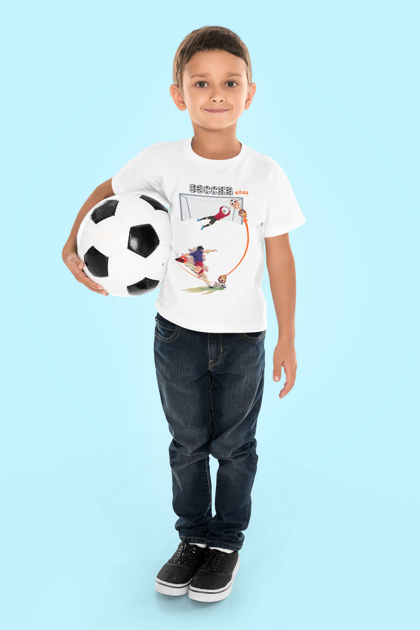 Kids Football T-shirt - Soccer Goal Tee